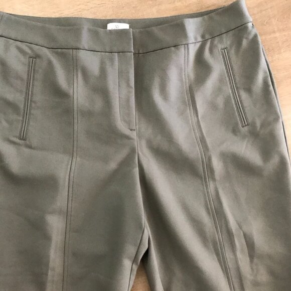 CHICO'S SO SLIMMING ANKLE PANT SZ 3 NW STRETCH OLIVE COLOR - Picture 1 of 5